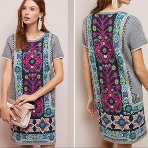 Anthropologie Akemi+Kin Kaleidoscope Boho Sweater Mini Dress